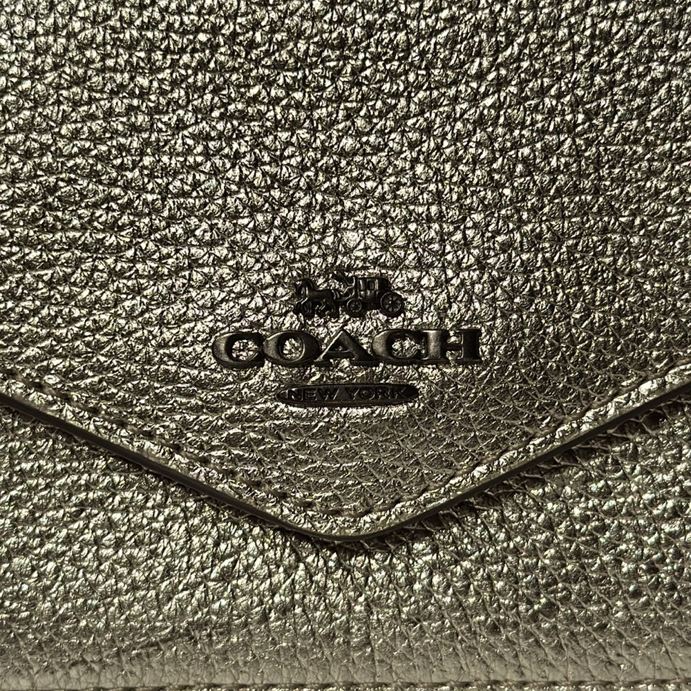 *LIKE NEW* COACH Small Wallet In Colorblock Signature Canvas In Tan/plat… - Picture 5 of 15